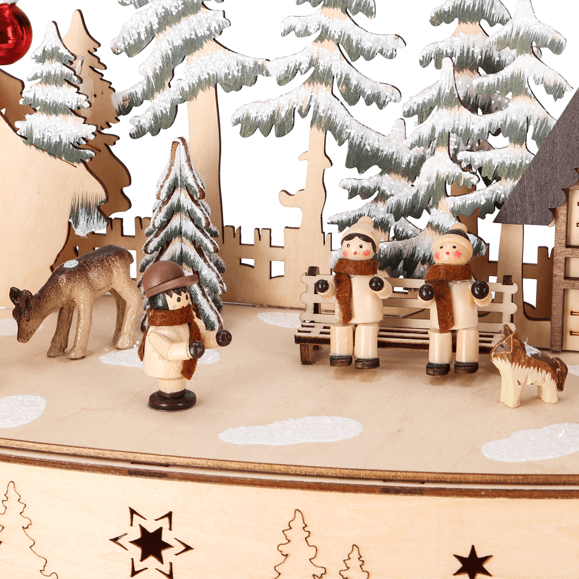 LED - Holz - Leuchter 'Winterdorf' CLH00 - 2140 - WeihnachtsladenSAICO