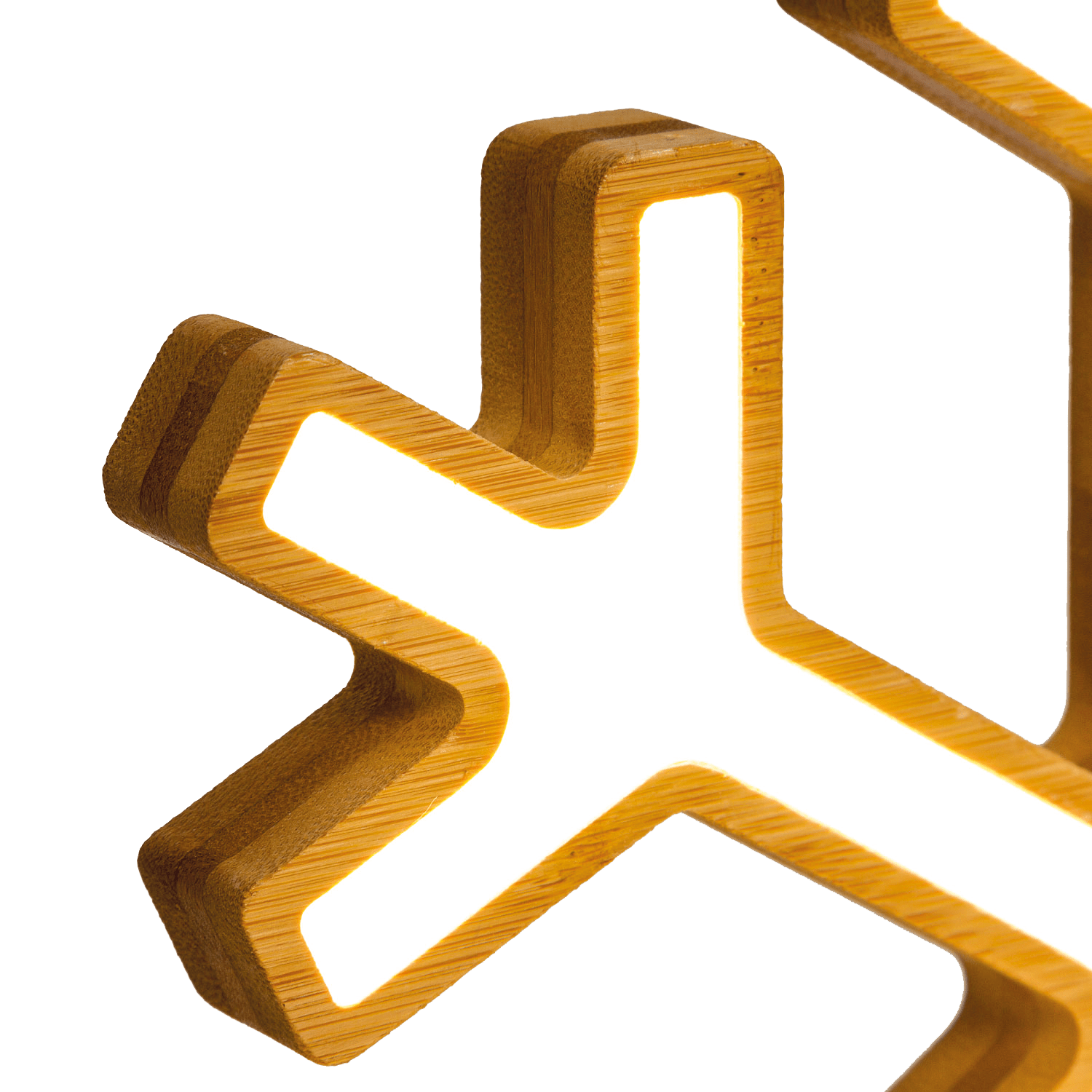 LED - Holz - Schneekristall - WeihnachtsladenLotti