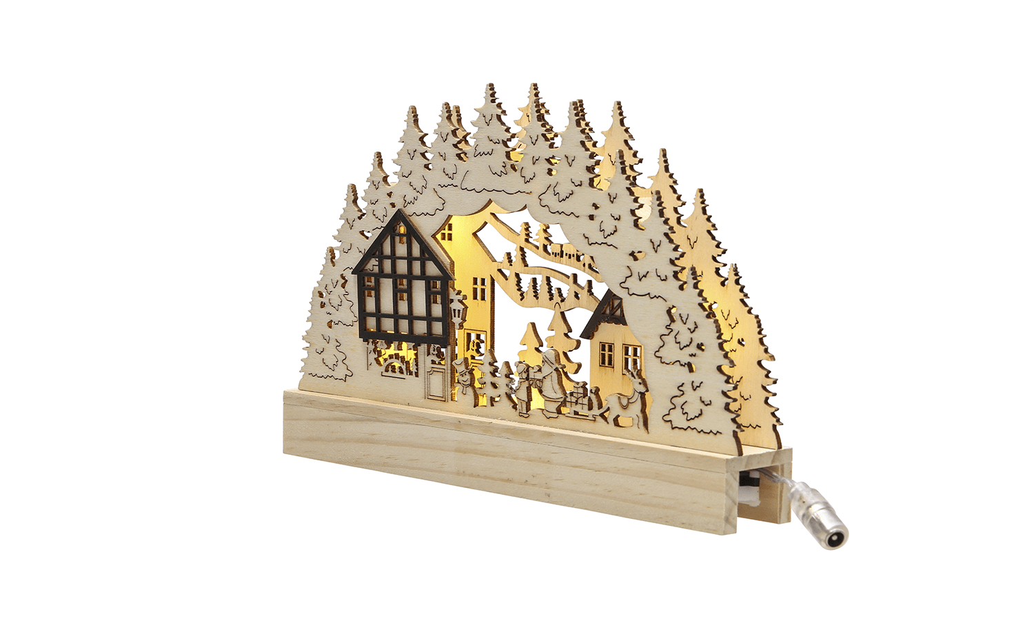 LED - Holz - Schwibbogen 'Weihnachtshaus' - WeihnachtsladenHeinz HANDELSKONTOR