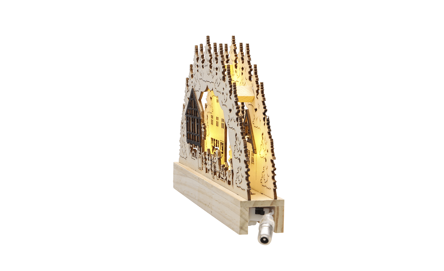 LED - Holz - Schwibbogen 'Weihnachtshaus' - WeihnachtsladenHeinz HANDELSKONTOR
