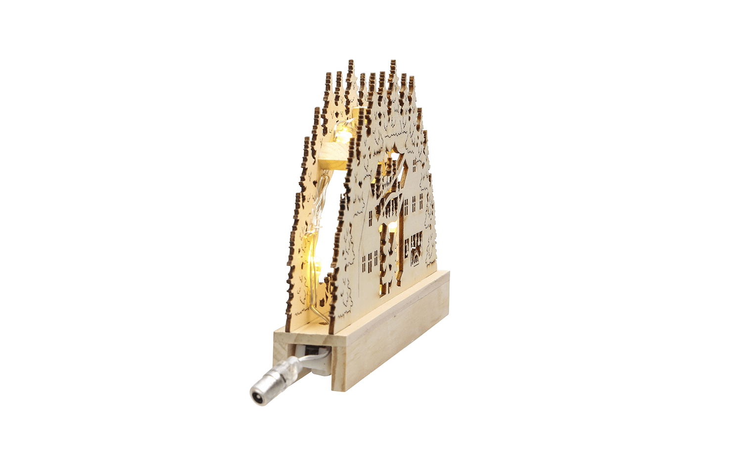 LED - Holz - Schwibbogen 'Weihnachtshaus' - WeihnachtsladenHeinz HANDELSKONTOR