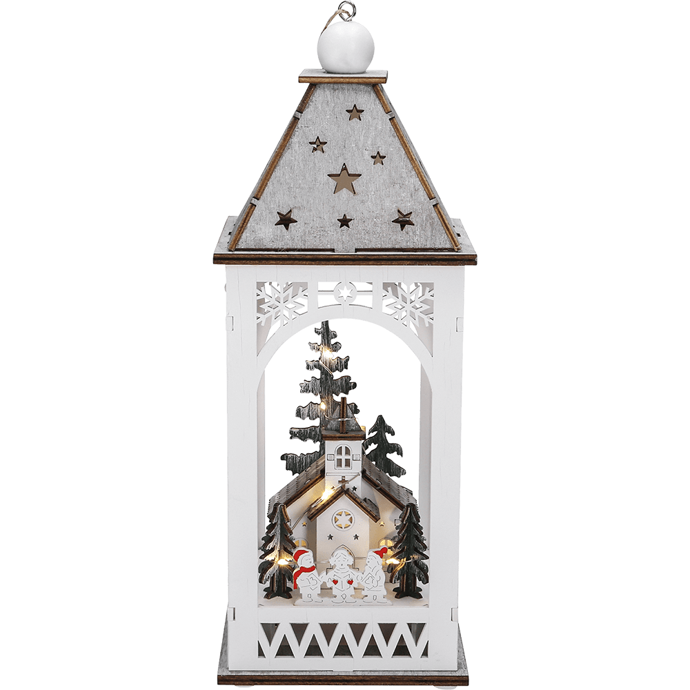 LED Holzlaterne "Kirche" - WeihnachtsladenKonstsmide