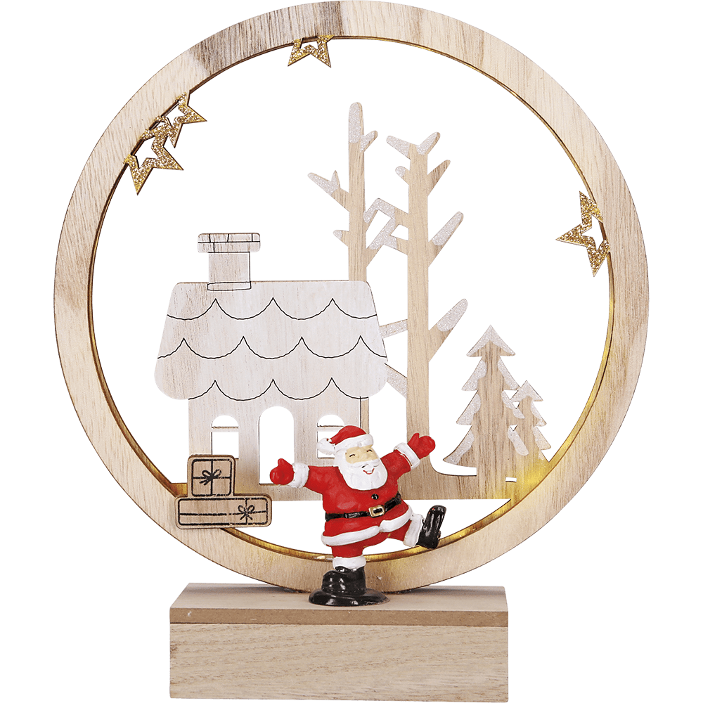 LED - Holzleuchter "Ring" - WeihnachtsladenRiffelmacher & Weinberger