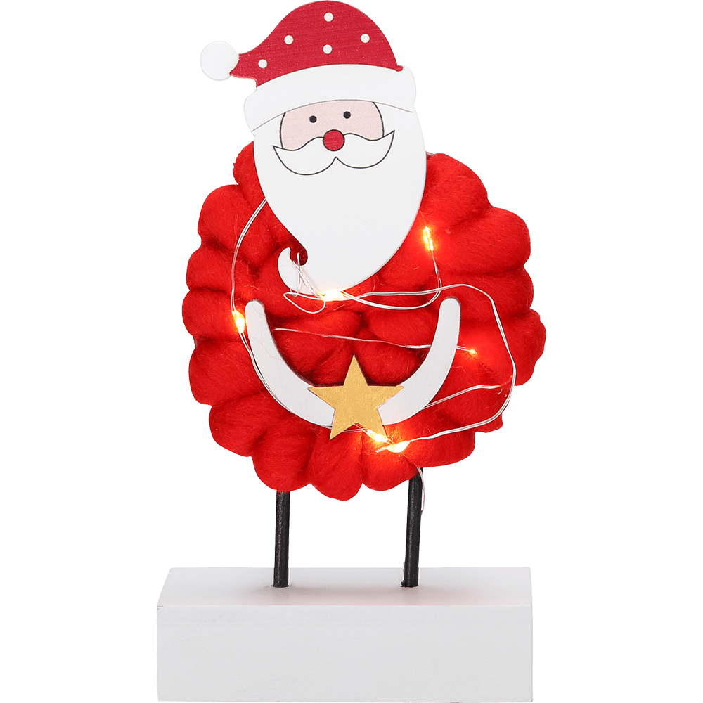 LED Holzsilhouette 'Santa mit Baumwolle' - WeihnachtsladenKonstsmide