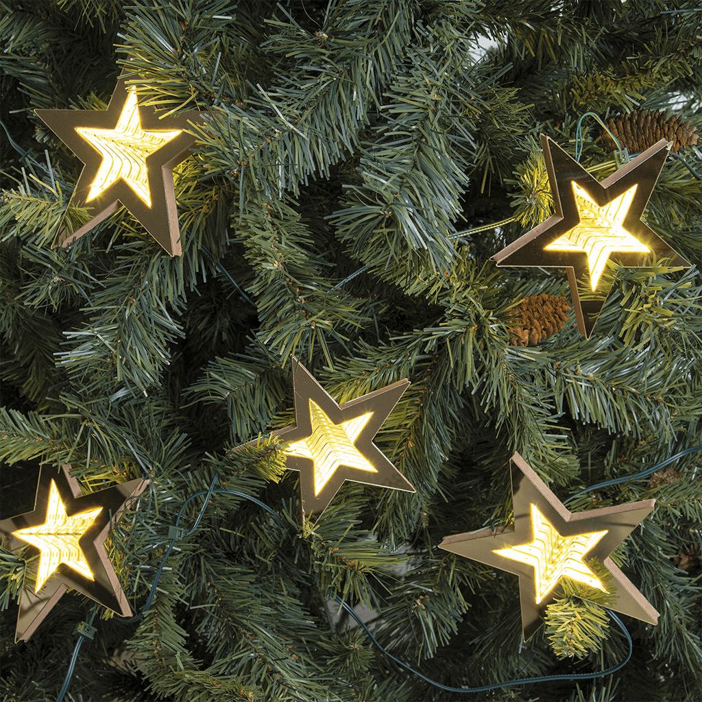 LED - Infinity Mirror Sternenlichtervorhang - WeihnachtsladenLotti