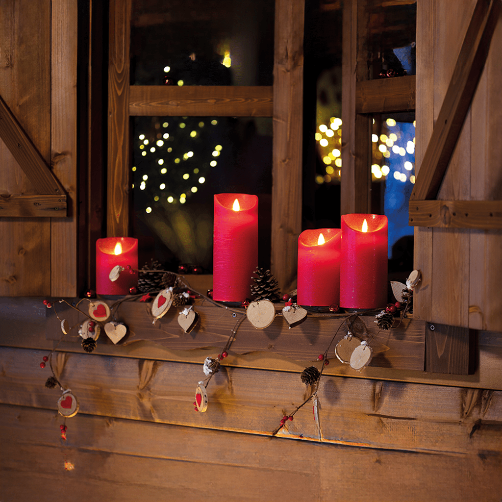 LED Kerze 18cm rot - WeihnachtsladenLotti