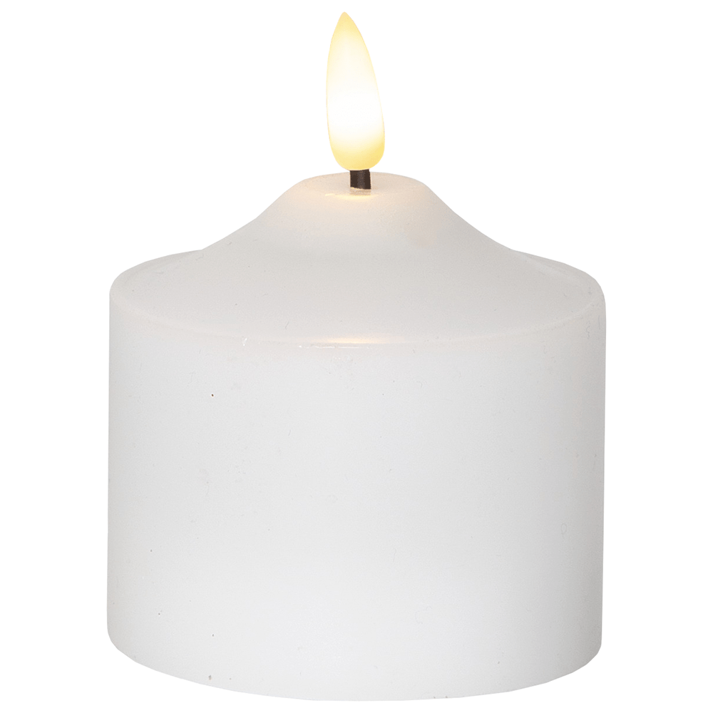LED - Kerze 'Flamme' in weiß - WeihnachtsladenStar Trading