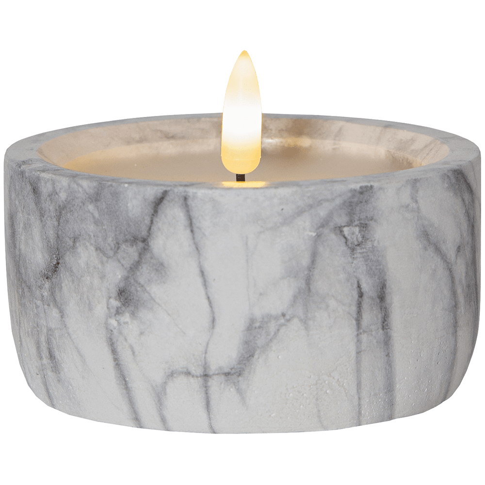 LED - Kerze 'Flamme Marble' - WeihnachtsladenStar Trading