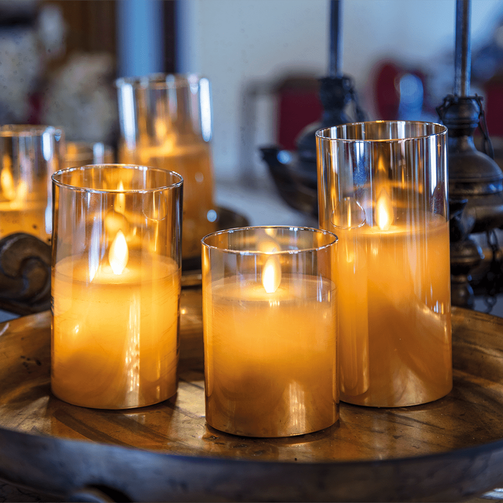 LED Kerze im Glas - WeihnachtsladenLotti