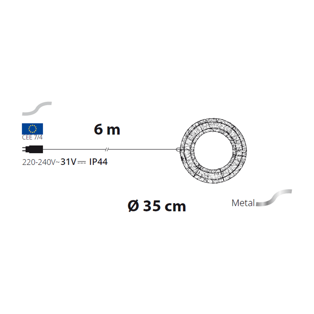 LED Kranz weiß 35cm - WeihnachtsladenLotti