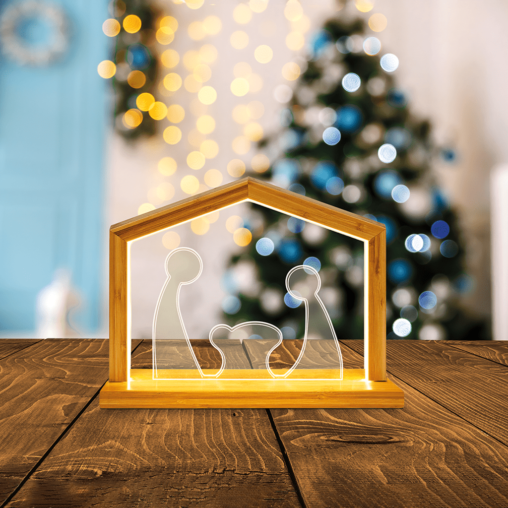 LED Krippe eckig - WeihnachtsladenLotti