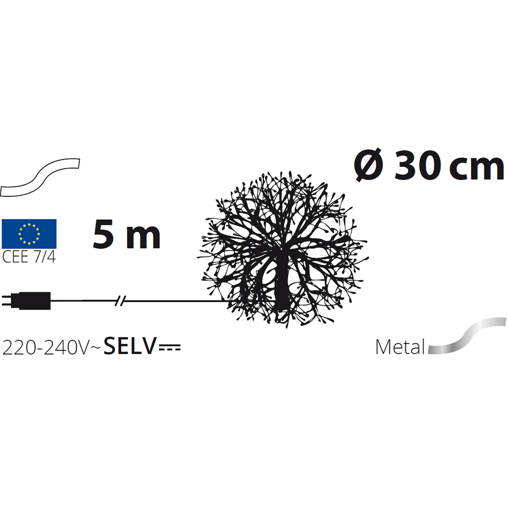 LED Kugel weiß 30cm - WeihnachtsladenLotti