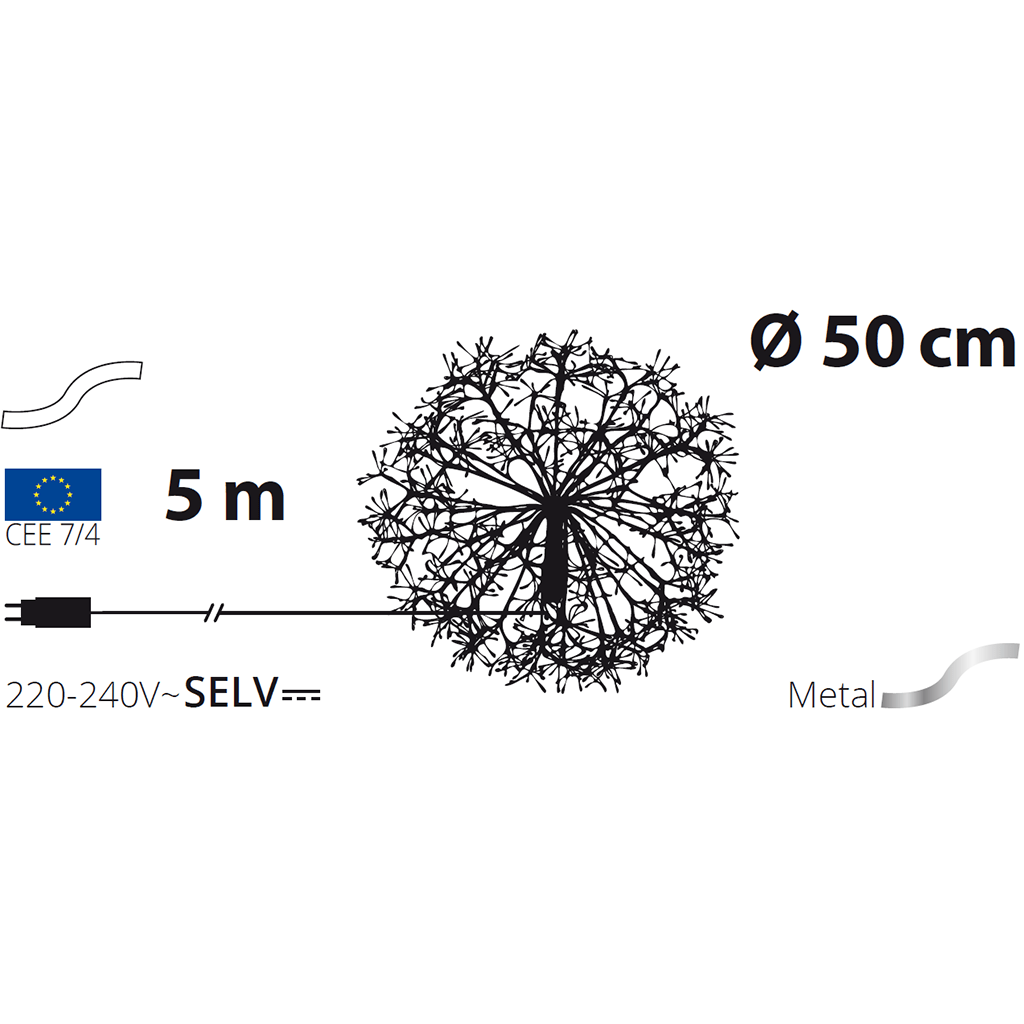 LED Kugel weiß 50cm - WeihnachtsladenLotti