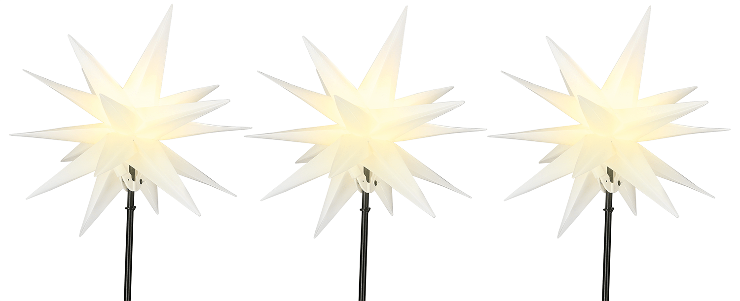 LED - Kunststoff - Stern - Set - WeihnachtsladenSAICO