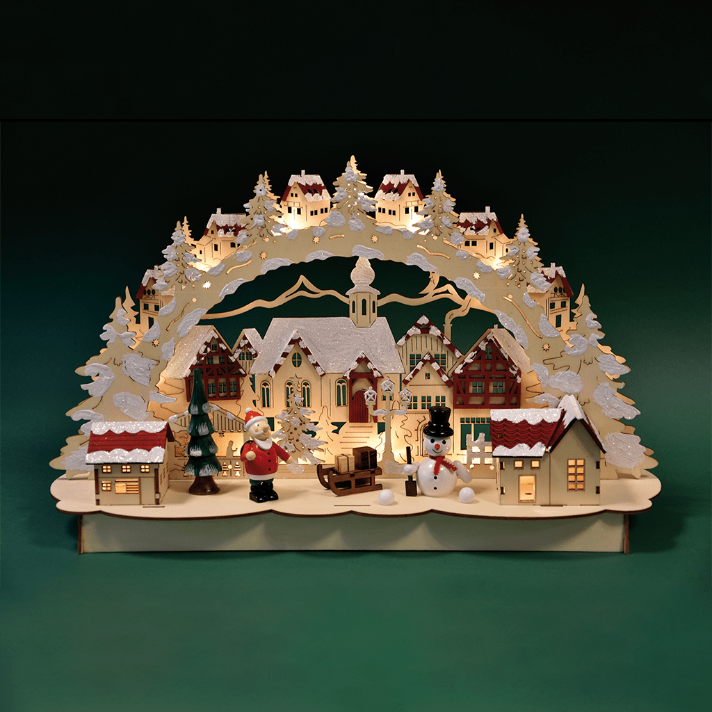 LED - Leuchter 'Weihnachtsstadt' - WeihnachtsladenHeinz HANDELSKONTOR