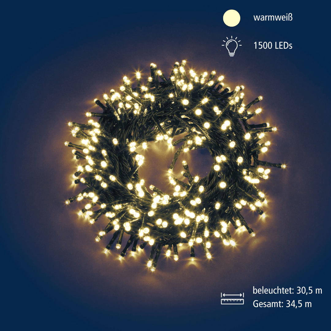 LED - Lichterk. 'Mini - Cluster' 1500 ww LED NTL - WeihnachtsladenLotti
