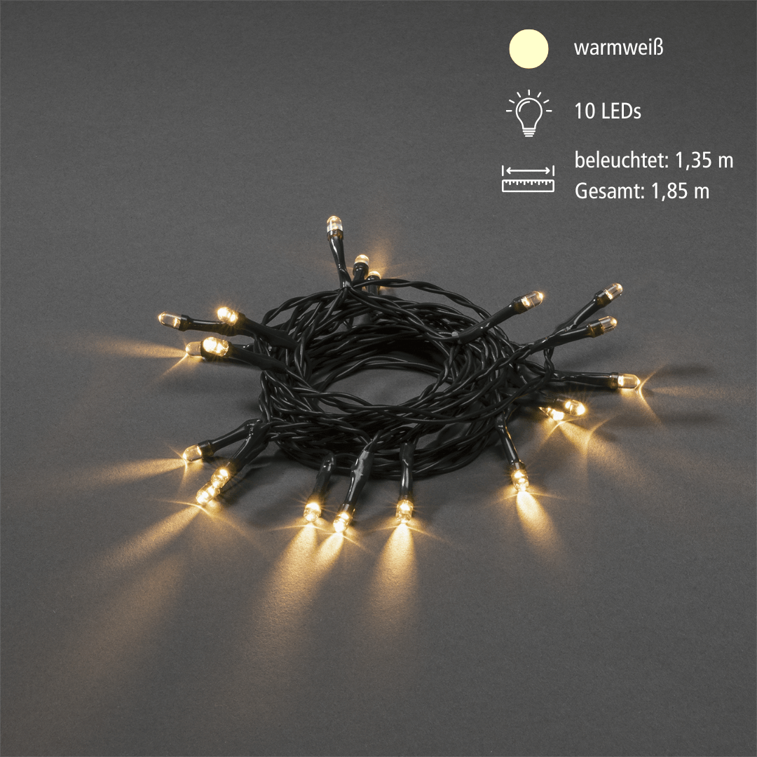 LED Lichterkette 10 ww LED - WeihnachtsladenKonstsmide