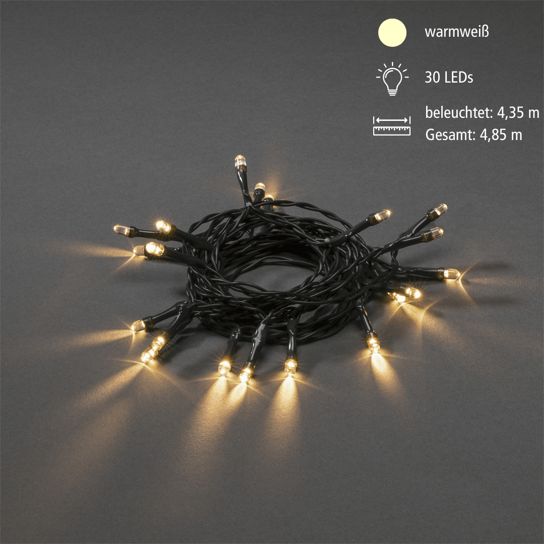 LED Lichterkette 30 warmweiß LED - WeihnachtsladenKonstsmide