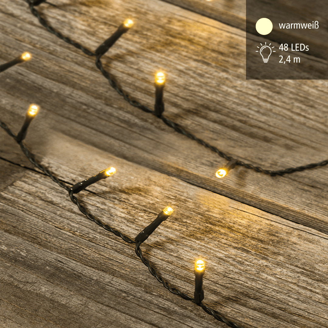 LED Lichterkette 48 ww LED - WeihnachtsladenLotti