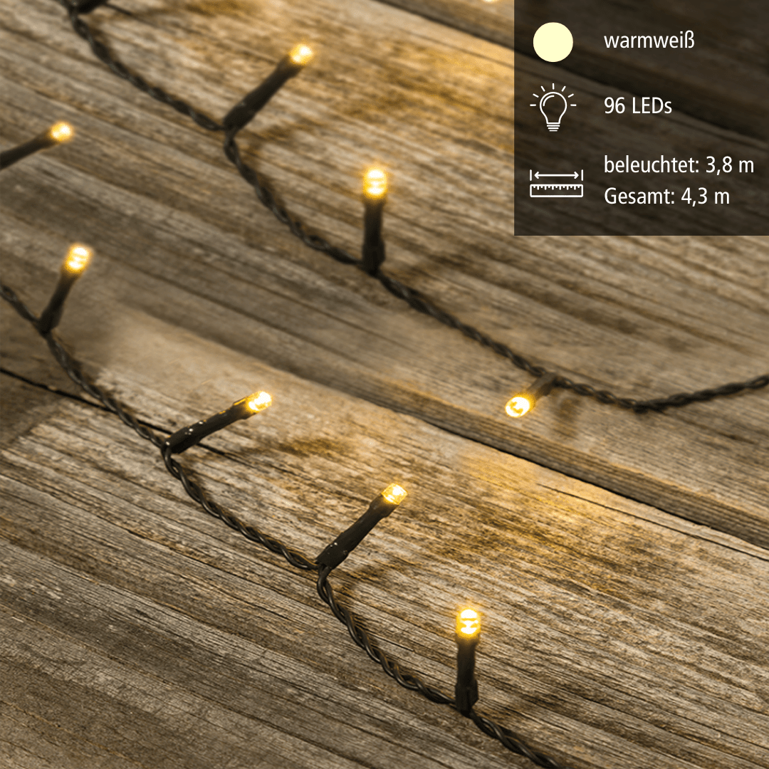 LED Lichterkette 96 ww LED - WeihnachtsladenLotti