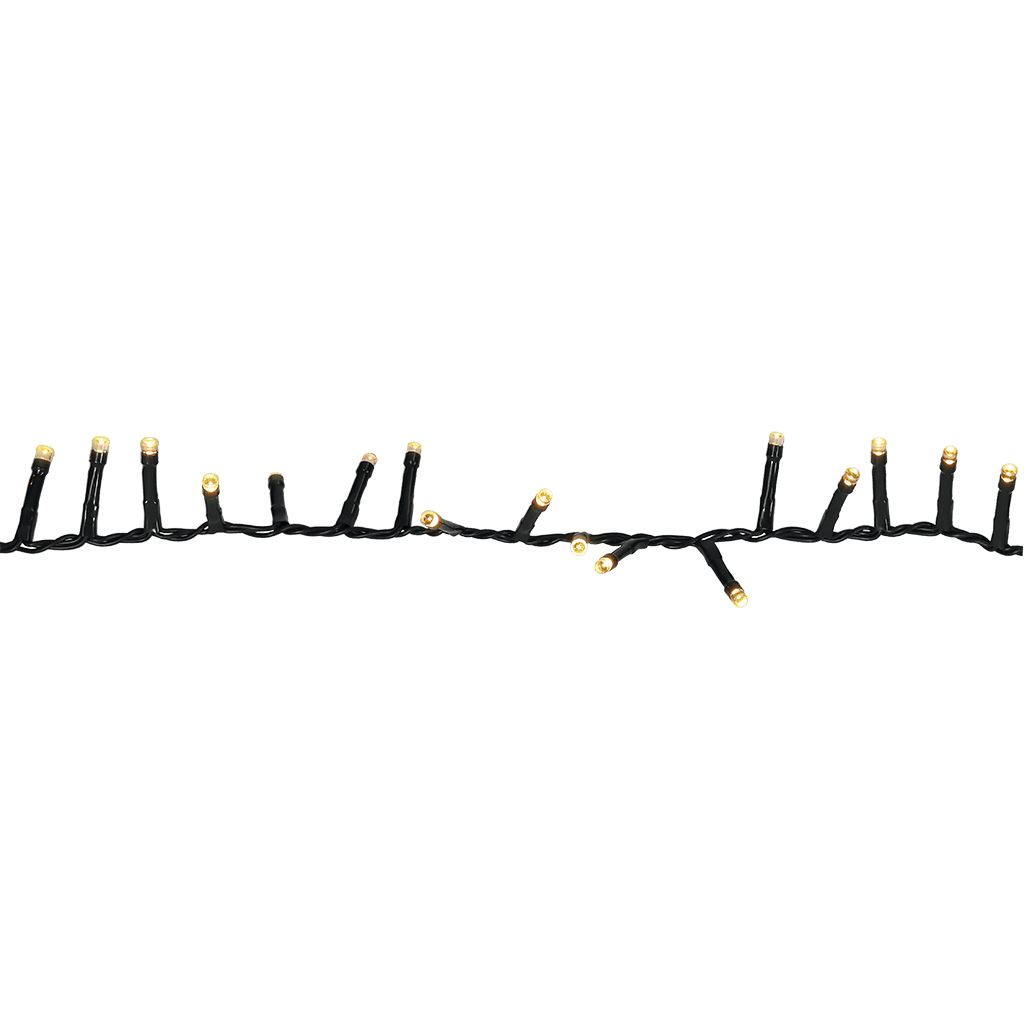 LED - Lichterkette "Mini - Cluster" in bernsteinfarben mit 432 warmgelben LEDs - WeihnachtsladenLotti