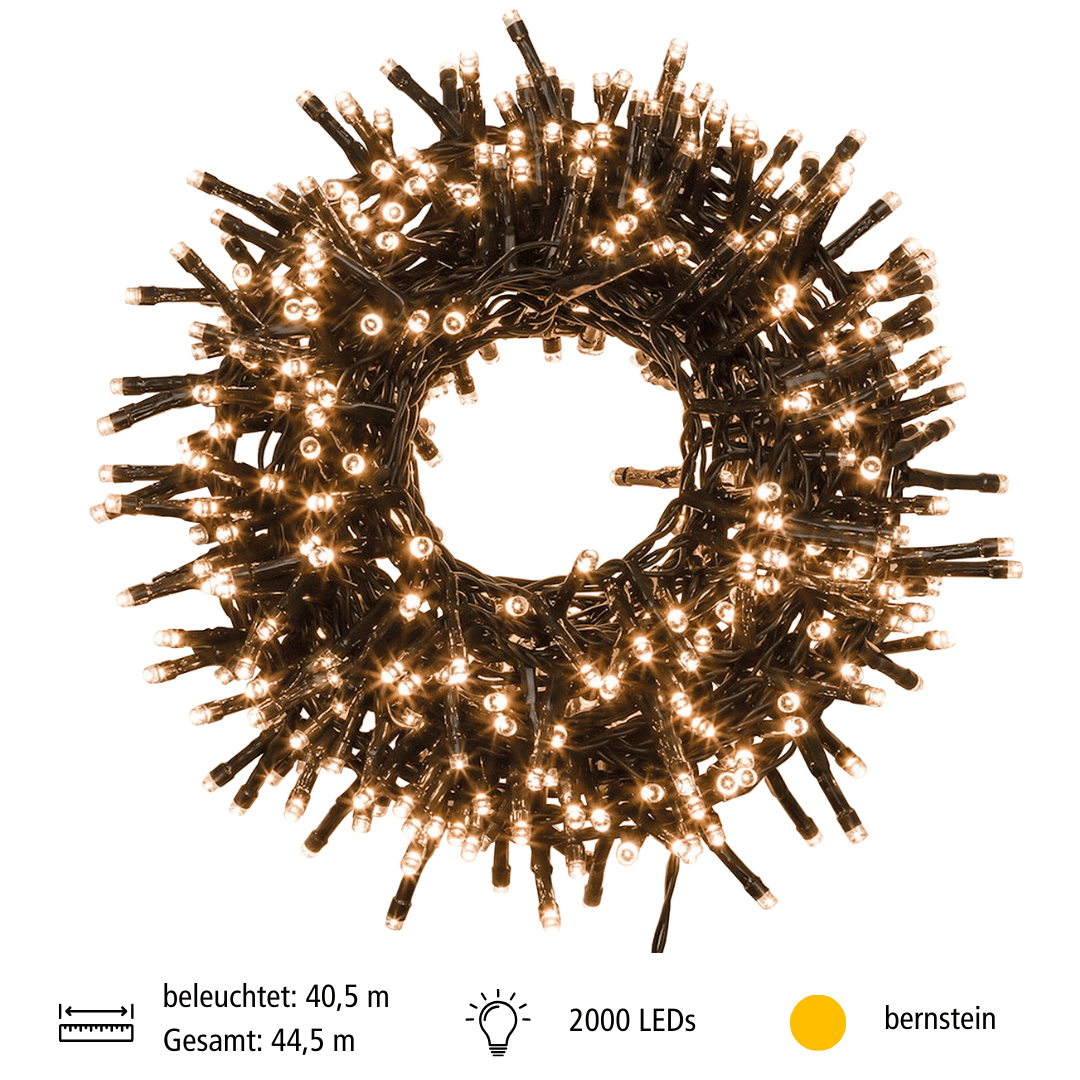 LED - Lichterkette 'MiniCluster' 2000 flg. warmw. - WeihnachtsladenLotti