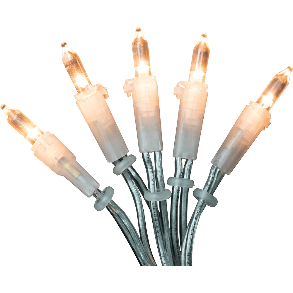 LED - Lichterkette mit 100 transparenten und bernsteinfarbenen LEDs - WeihnachtsladenEGB