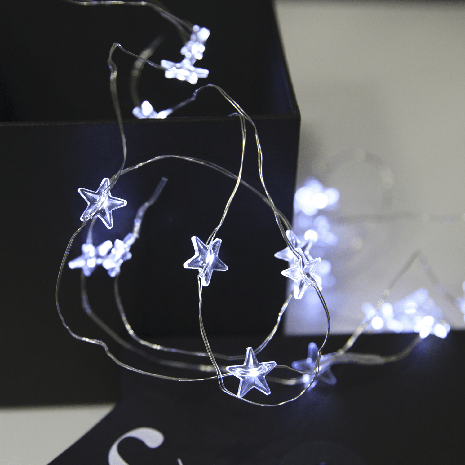 LED - Lichterkette mit Sternen - WeihnachtsladenStar Trading