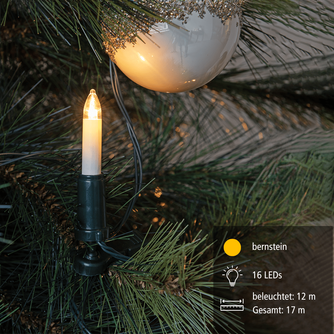 LED Lichterkette 'One String' 16 bernsteinf. LED - WeihnachtsladenKonstsmide