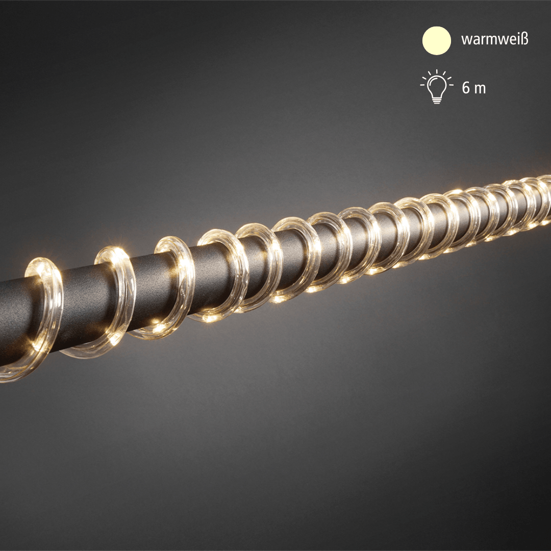 LED - Lichterschlauch 6m außen 96 flg. warmweiß, batteriebetrieben - WeihnachtsladenKonstsmide