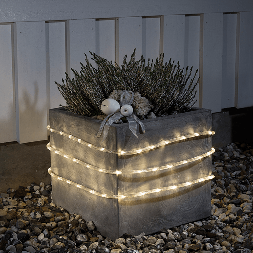 LED - Lichterschlauch 9m außen 144 flg. warmweiß, batteriebetrieben - WeihnachtsladenKonstsmide