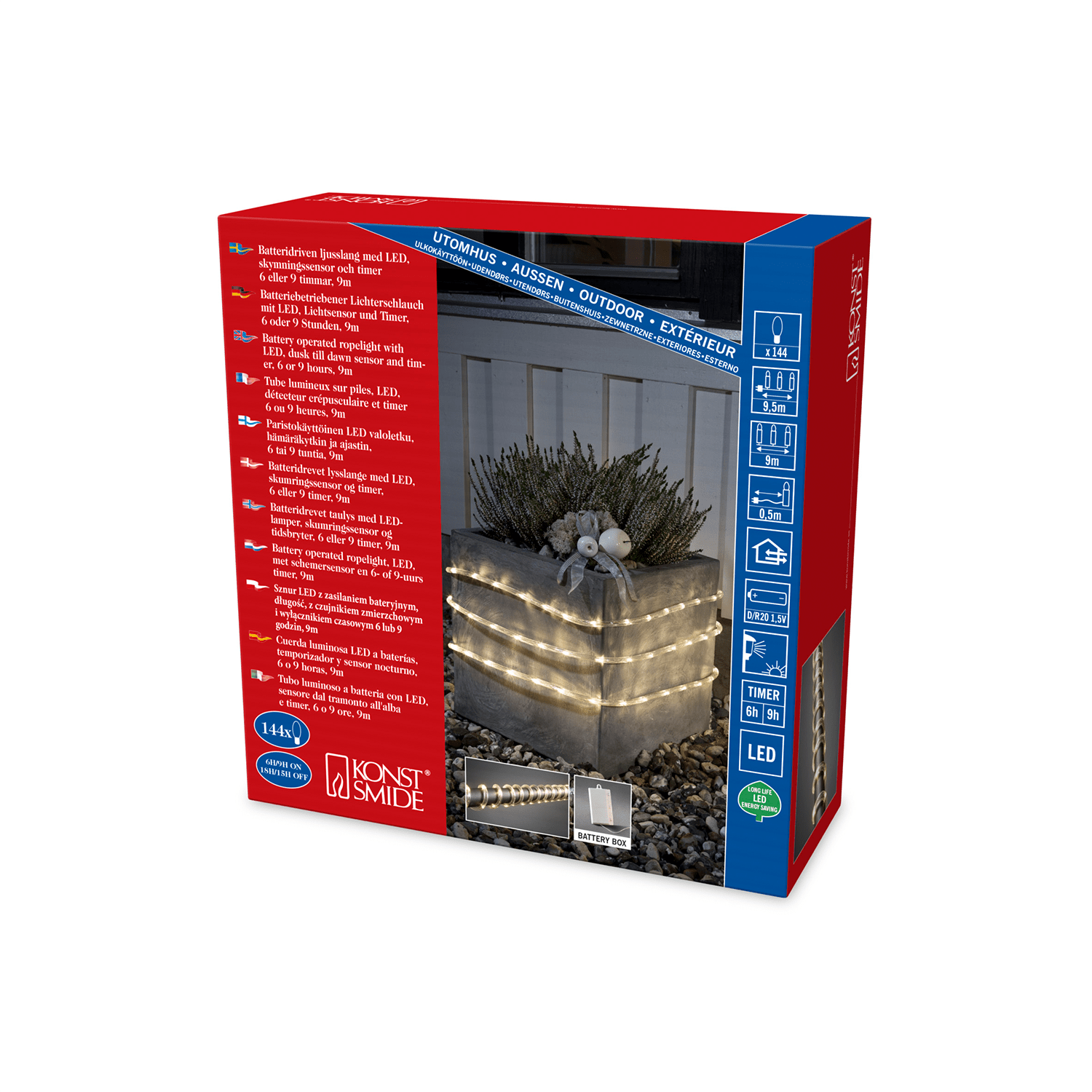 LED - Lichterschlauch mit warmweißen LEDs - WeihnachtsladenKonstsmide