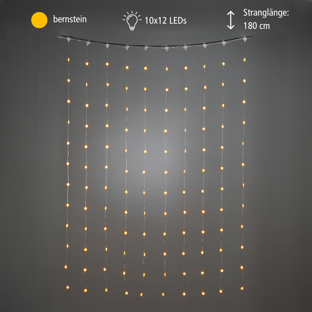 LED Lichtervorhang 120 Sterne - WeihnachtsladenKonstsmide