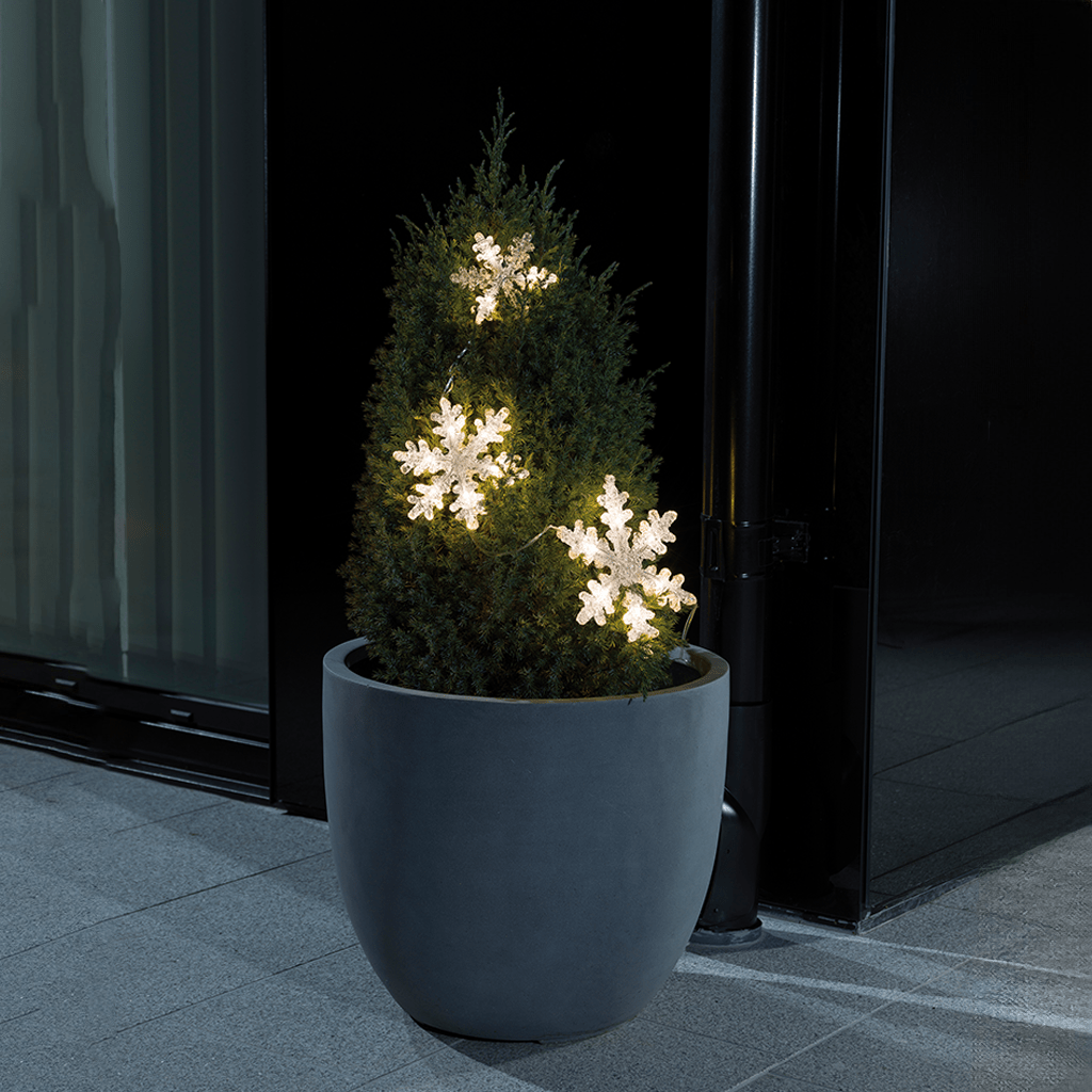 LED Lichtervorhang 3 Acryl Schneeflocken - WeihnachtsladenKonstsmide