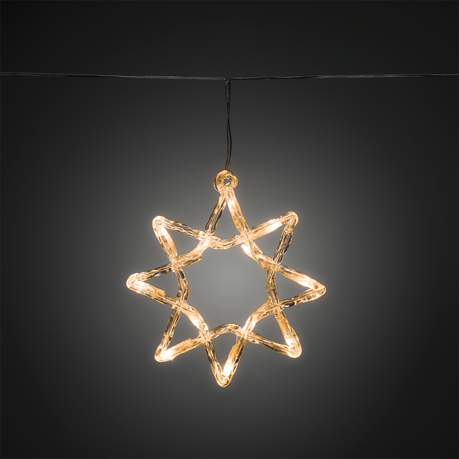 LED Lichtervorhang 5 Acrylsterne - WeihnachtsladenKonstsmide