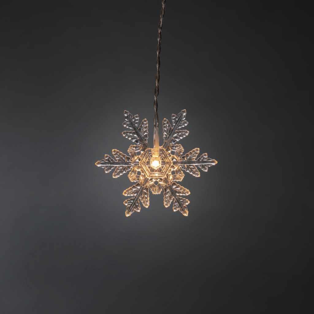 LED Lichtervorhang mit Schneeflocken - WeihnachtsladenKonstsmide