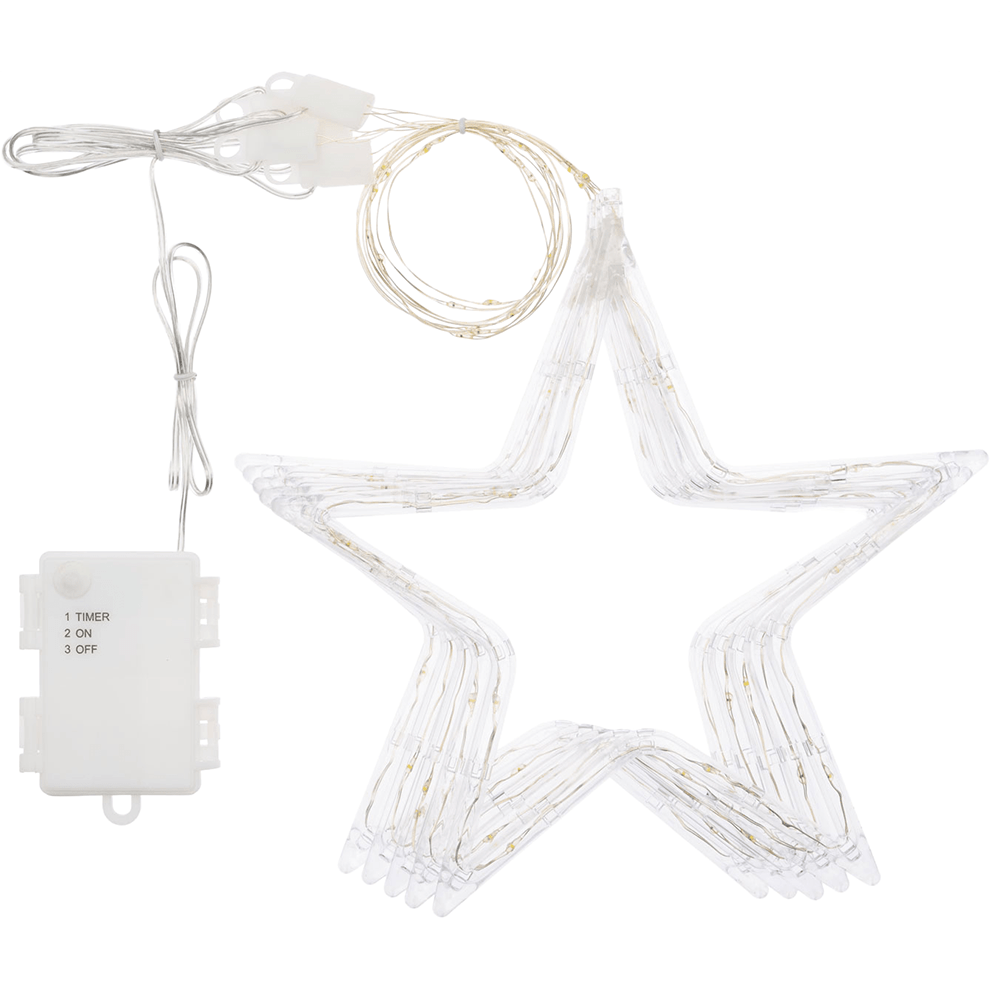 LED - Lichtervorhang mit Sternen - WeihnachtsladenLotti