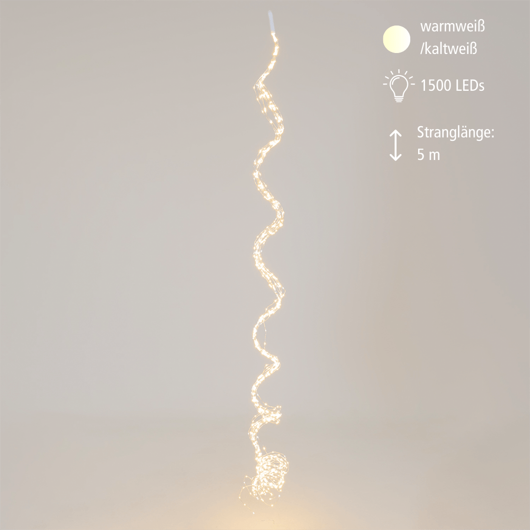 LED Lichtkaskade 1125 ww + 375 kw LED - WeihnachtsladenLotti