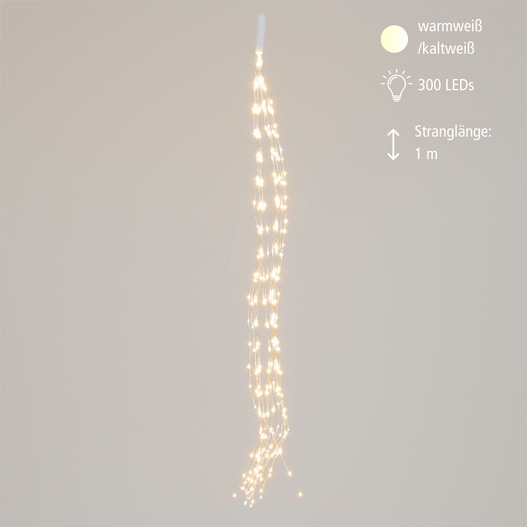 LED Lichtkaskade 225 ww + 75 kw LED - WeihnachtsladenLotti