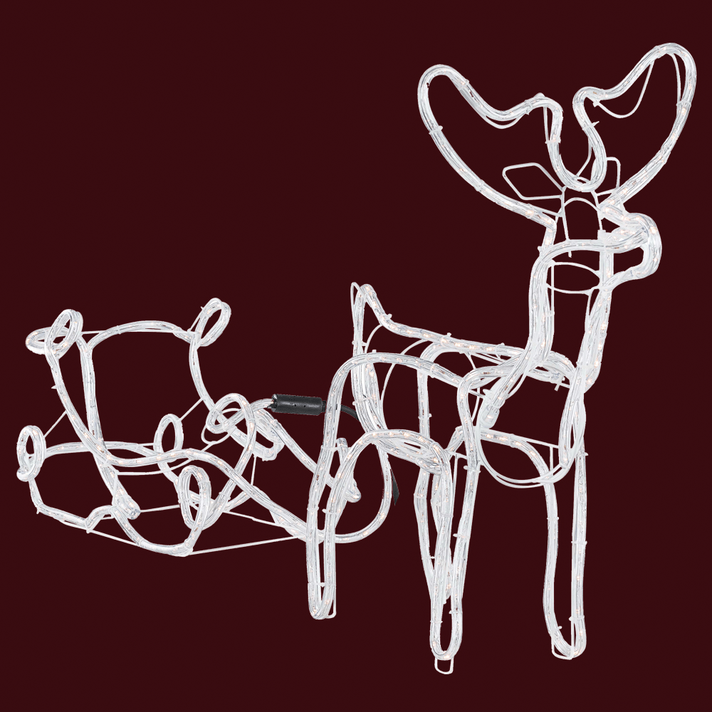 LED - Lichtschlauch - Rentier mit Schlitten - WeihnachtsladenLEDmaxx