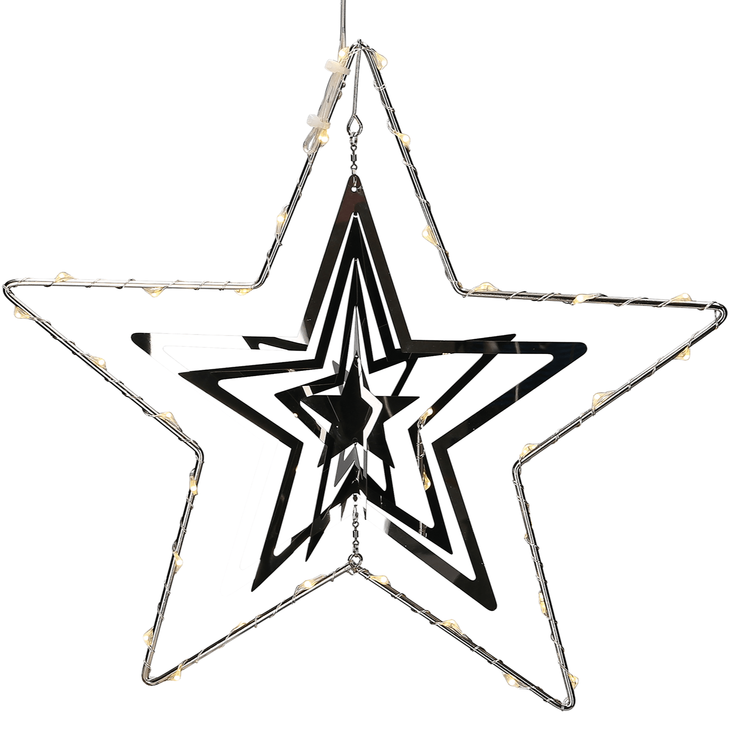 LED - Metall 3D - Stern - Weihnachtsladenhellum