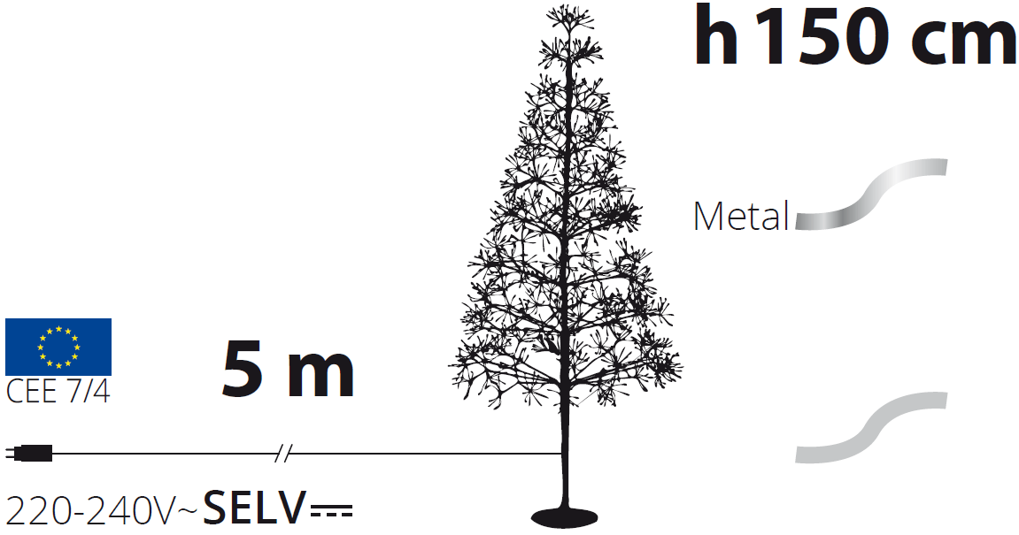 LED - Metall - Baum - WeihnachtsladenLotti