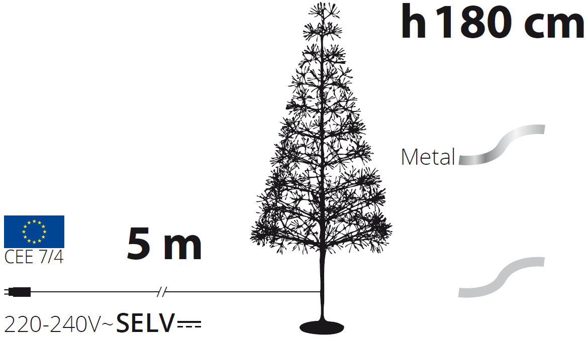 LED - Metall - Baum - WeihnachtsladenLotti