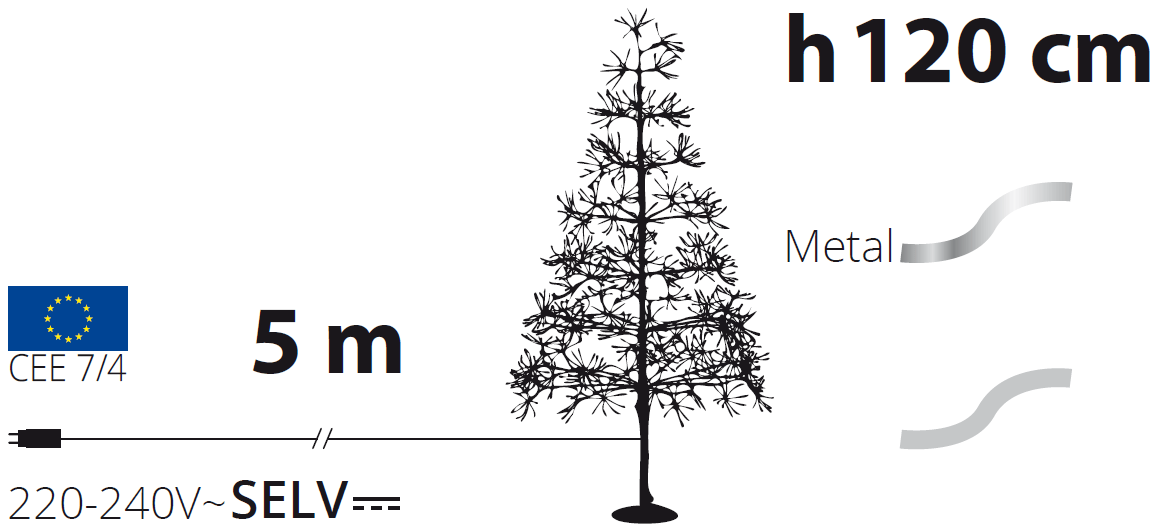 LED - Metall - Baum - WeihnachtsladenLotti