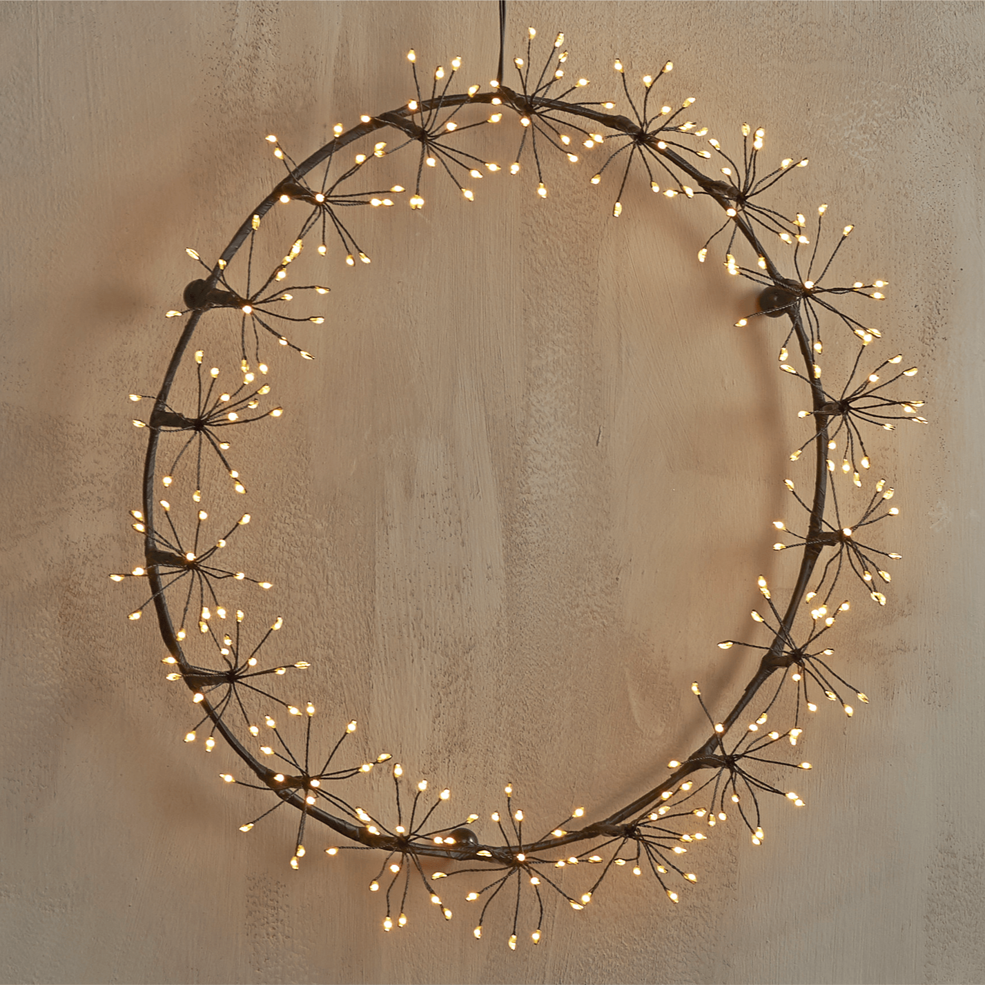 LED - Metall Kranz 'DewDrop Flower' - WeihnachtsladenStar Trading