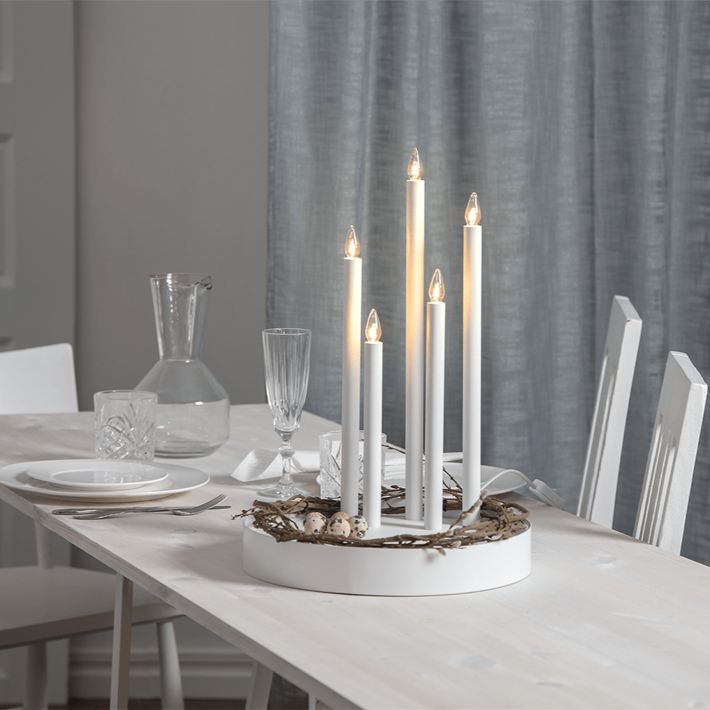 LED - Metall - Leuchter "Deco" - WeihnachtsladenStar Trading