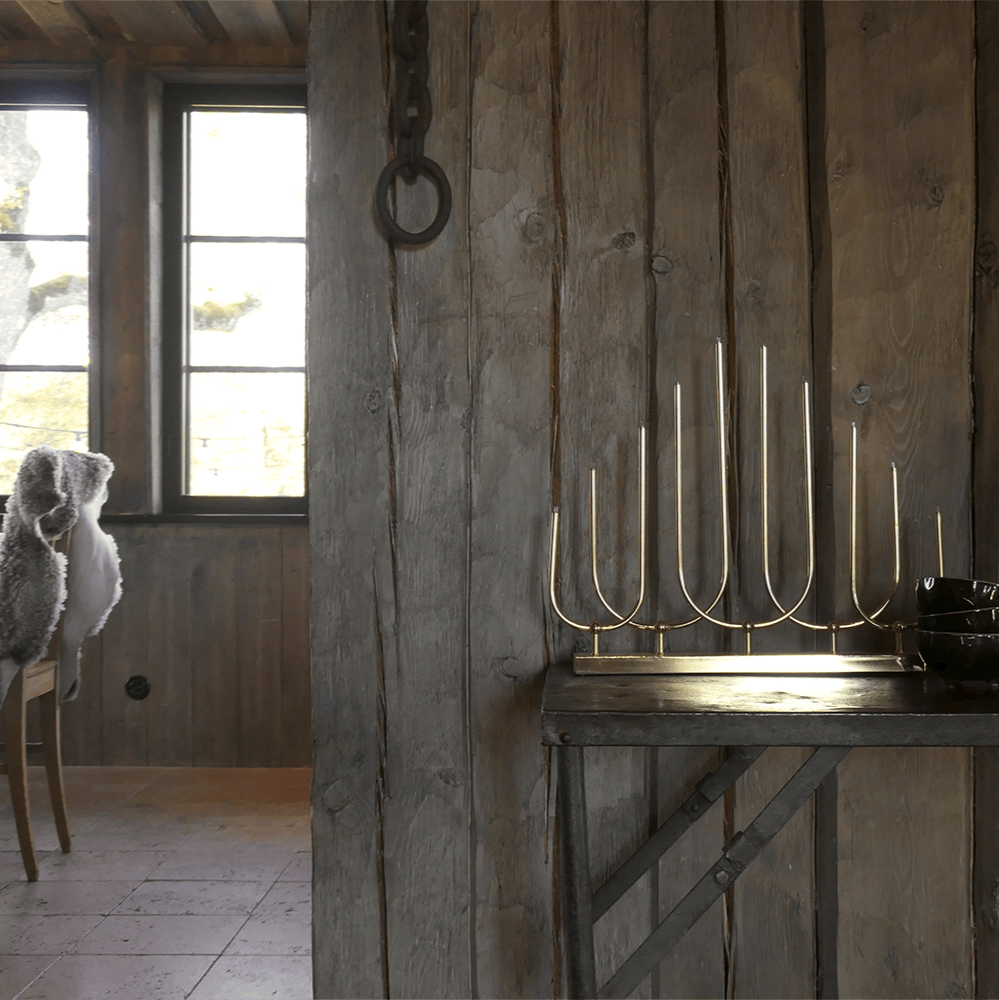 LED - Metall - Leuchter "Novum" - WeihnachtsladenStar Trading