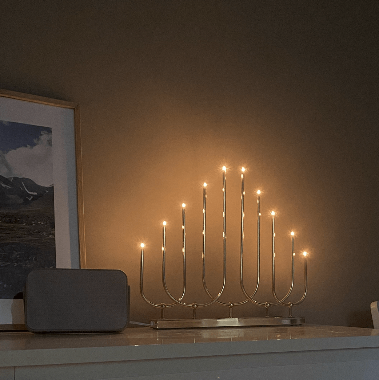 LED - Metall - Leuchter "Novum" - WeihnachtsladenStar Trading