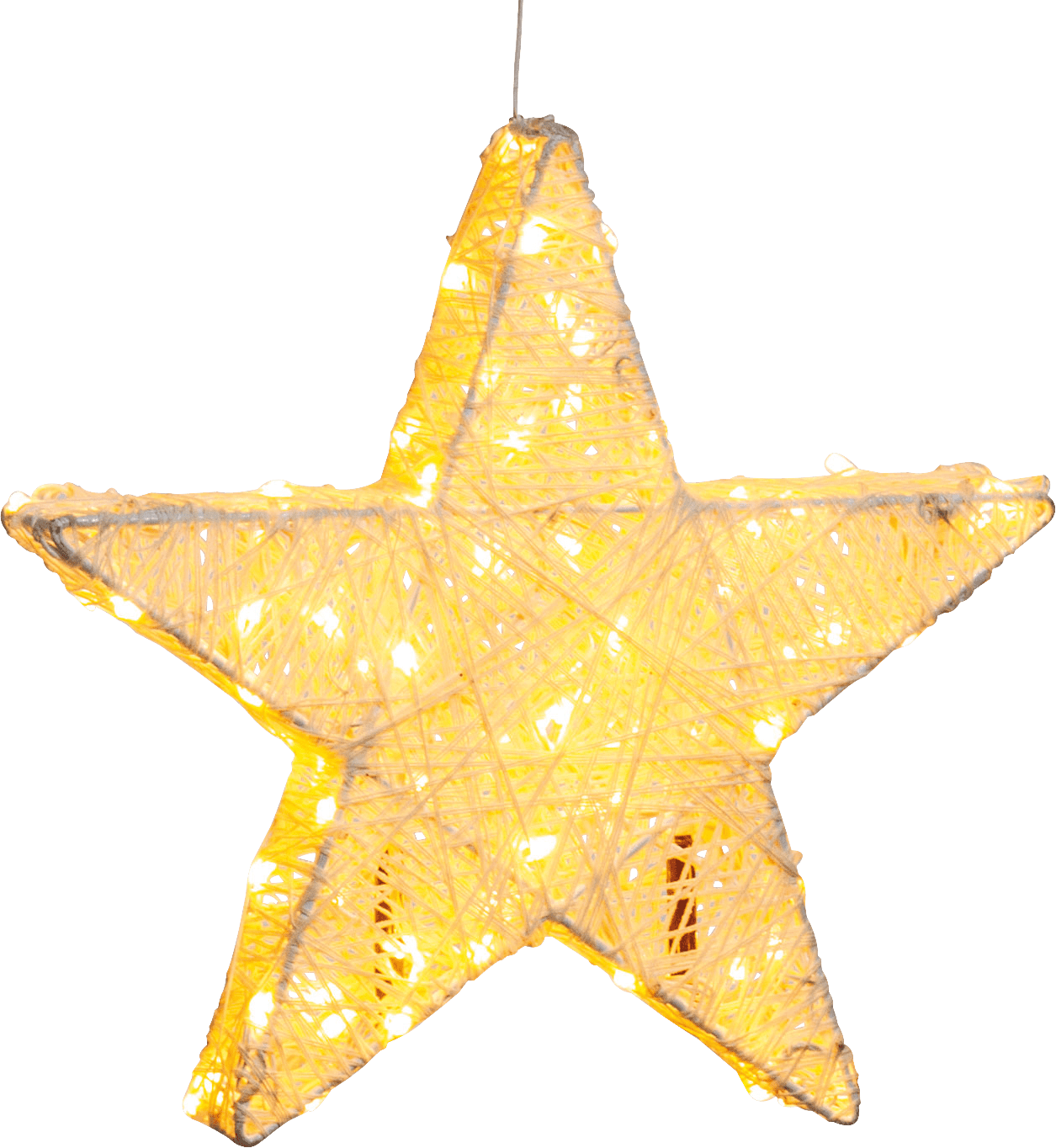 LED - Metall - Stern 35cm - Bernsteinfarben - WeihnachtsladenLotti