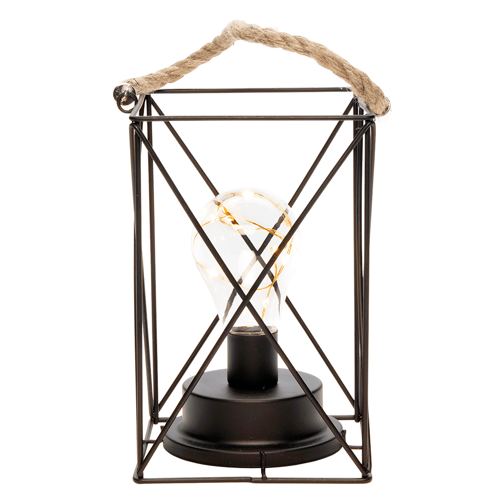 LED Metalllaterne eckig - WeihnachtsladenKonstsmide